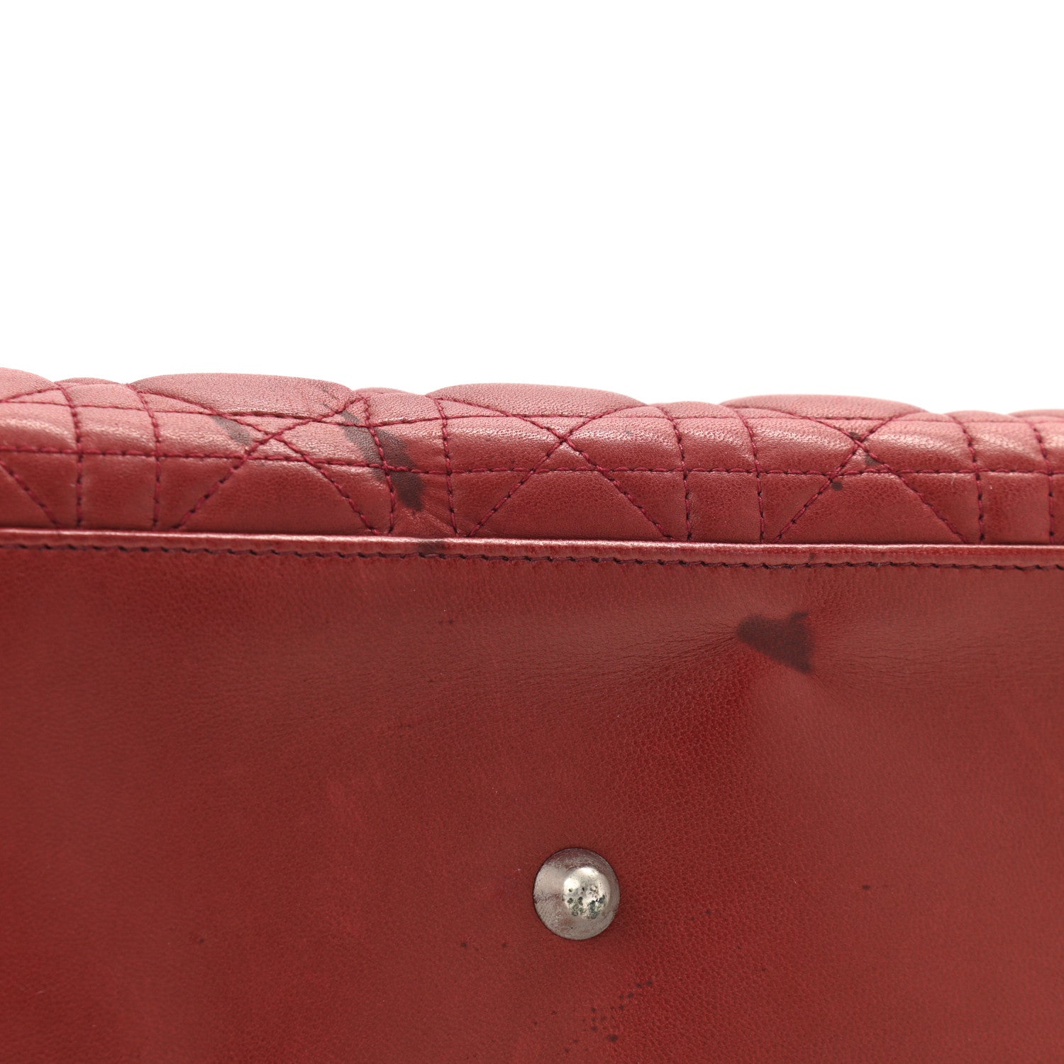 Christian Dior Lambskin Cannage Large Lady Dior Red 13 of 13