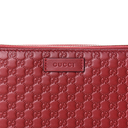 Gucci Microguccissima Zip Around Top Handle Travel Wallet Red 8 of 9