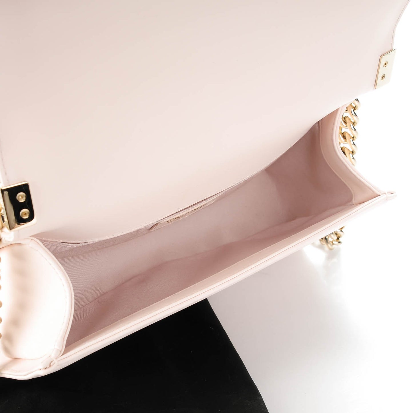 Lambskin Quilted Medium Boy Flap Light Pink