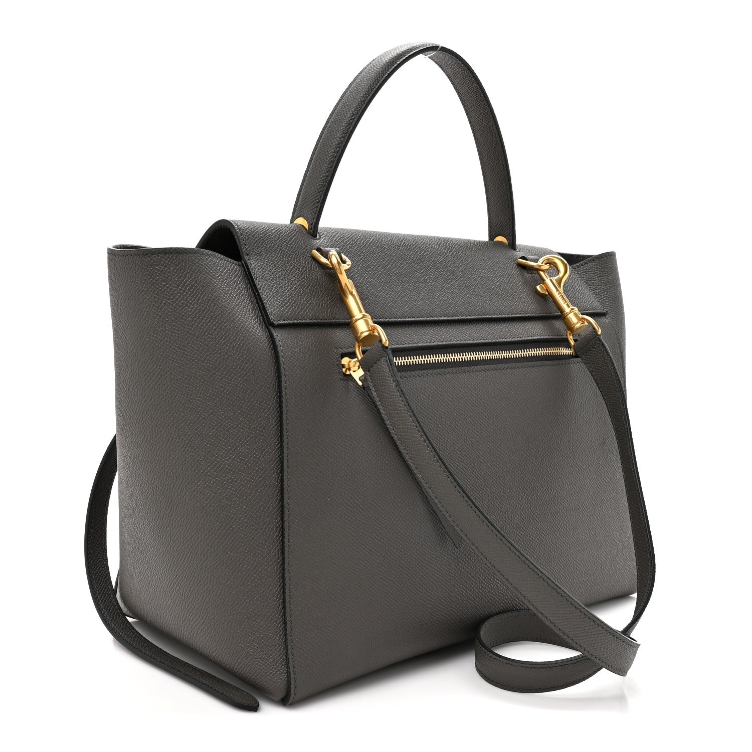 Celine Grained Calfskin Mini Belt Bag Grey 3 of 13