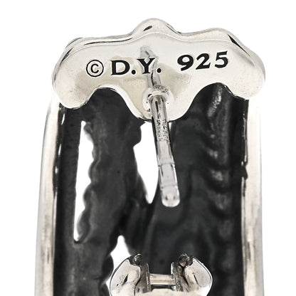 David Yurman Sterling Silver Crossover Shrimp Earrings 4 of 4