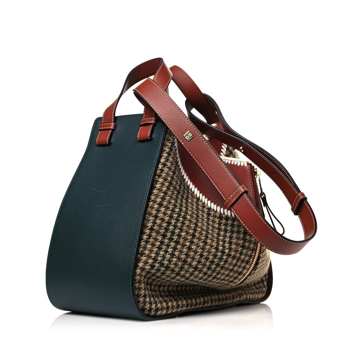 Calfskin Tweed Small Hammock Shoulder Bag Cypress Tan
