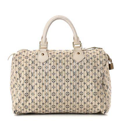 Louis Vuitton Mini Lin Croisette Speedy 30 Blue 1 of 11