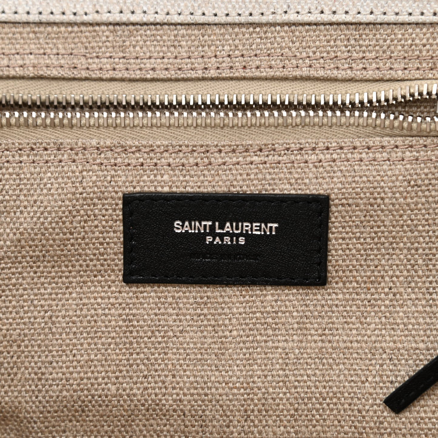 Linen Calfskin Rive Gauche Tote Optic White