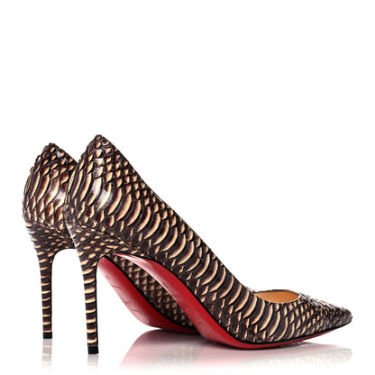 Christian Louboutin Watersnake Decollete 554 85 Pumps 37 Brown 4 of 12