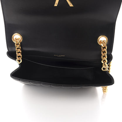 Saint Laurent Lambskin Matelasse Monogram Large Vicky Chain Bag Black 5 of 11