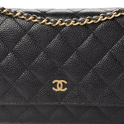 Chanel Caviar Quilted Wallet On Chain WOC Black 12 of 12