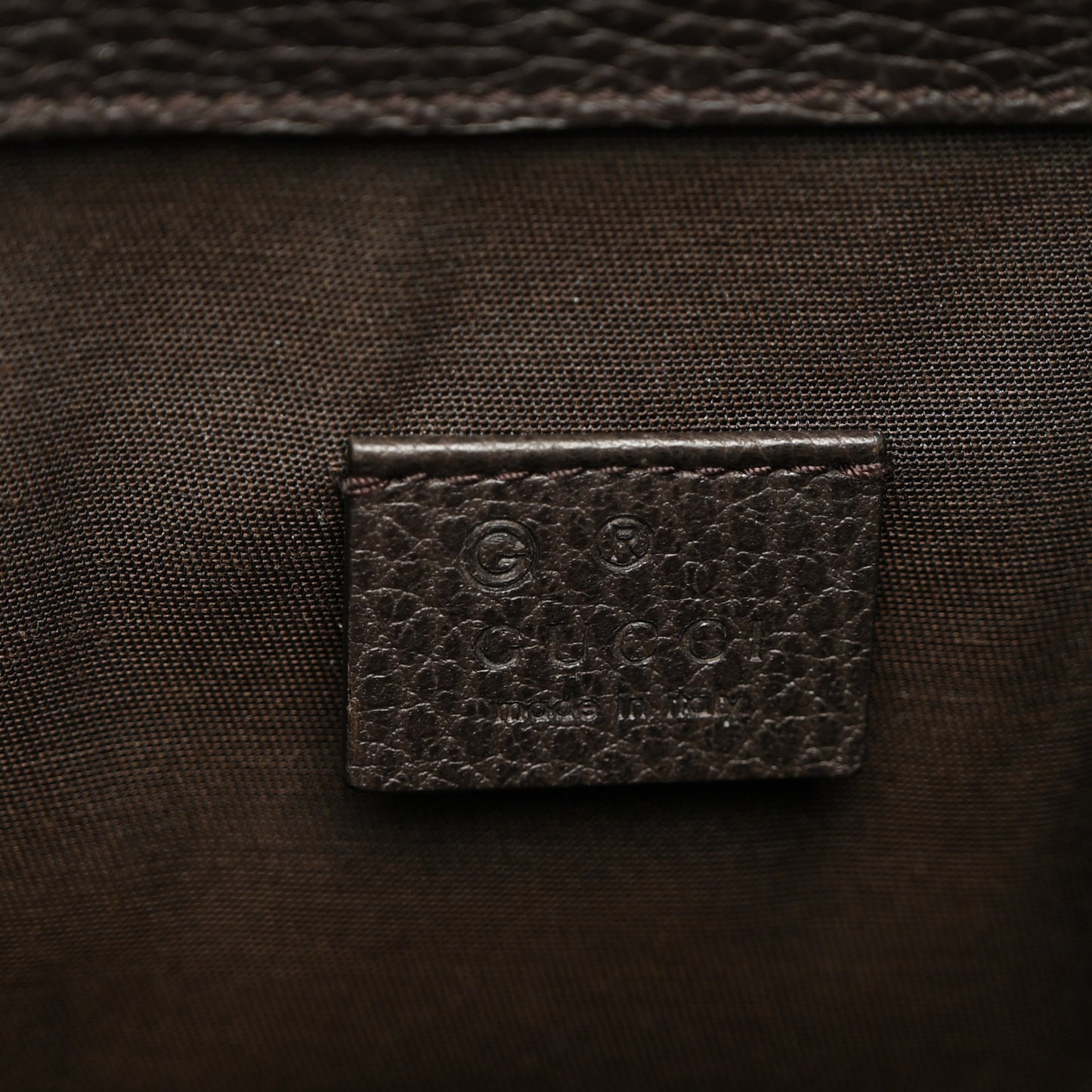 Monogram Dollar Calfskin O Drawstring Backpack Beige Ebony Testa di Moro Dark Chocolate
