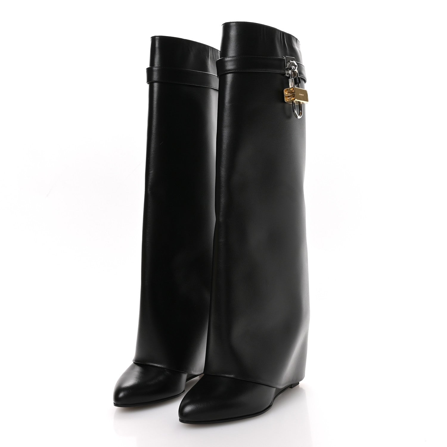 Givenchy Calfskin Shark Lock Pant Boots 38 Black 4 of 7