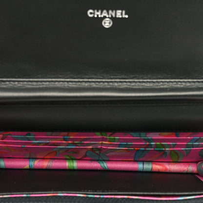 Chanel Calfskin Whipstitch Wallet On Chain WOC Black 4 of 7