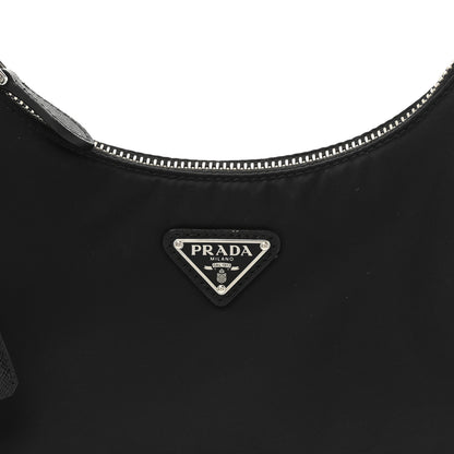 Prada Tessuto Nylon Saffiano Mini Re-Edition 2005 Bag Black 7 of 10