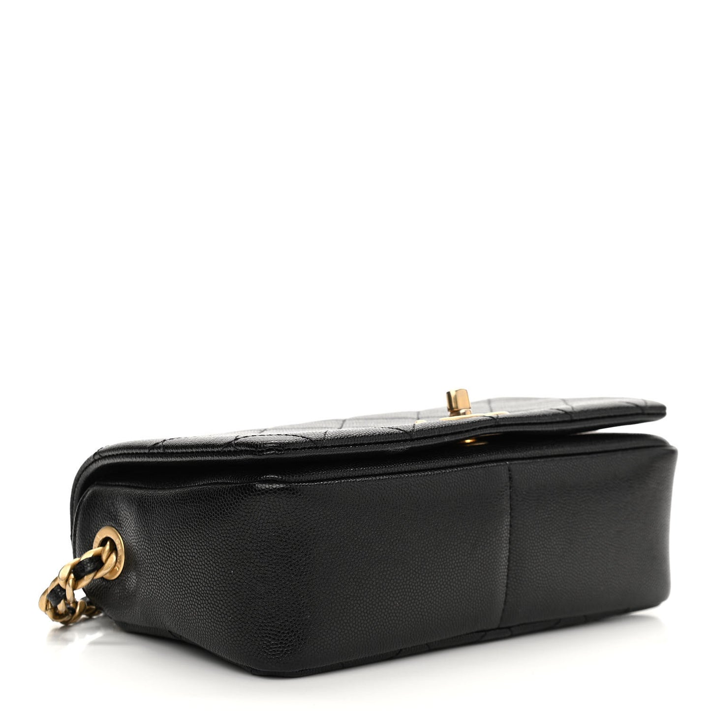 Caviar Quilted Small Fashion Therapy Flap Bag Black