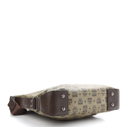 MCM Coated Canvas Messenger Bag Beige 4 of 9