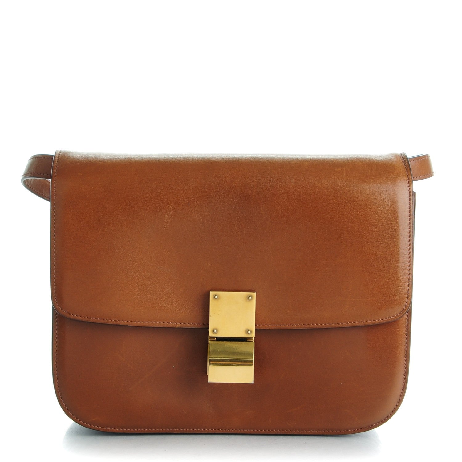 Celine Box Calfskin Medium Classic Box Flap Bag Camel 1 of 7