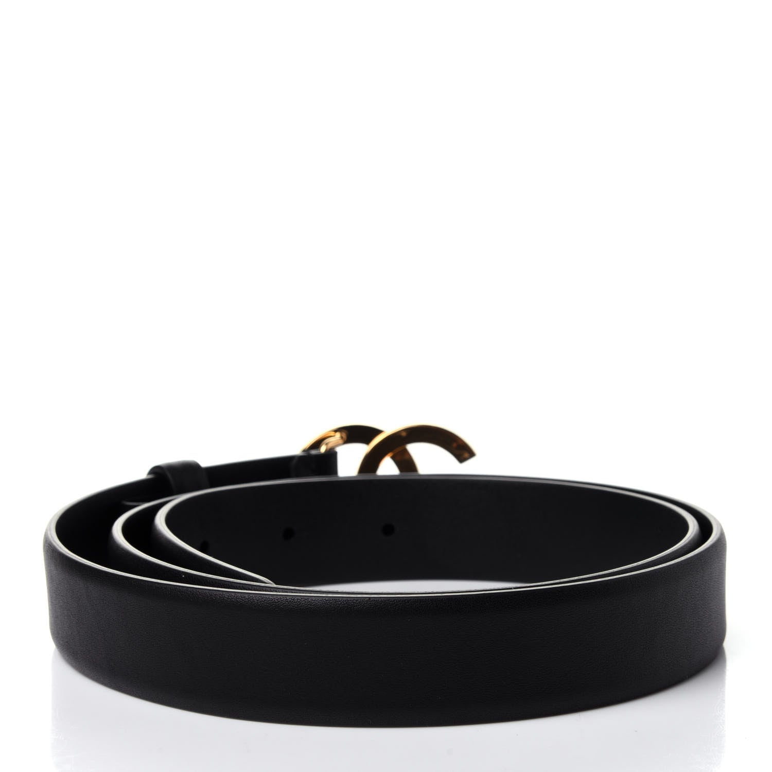 Chanel Calfskin Paris Button CC Belt 85 34 Black 2 of 4