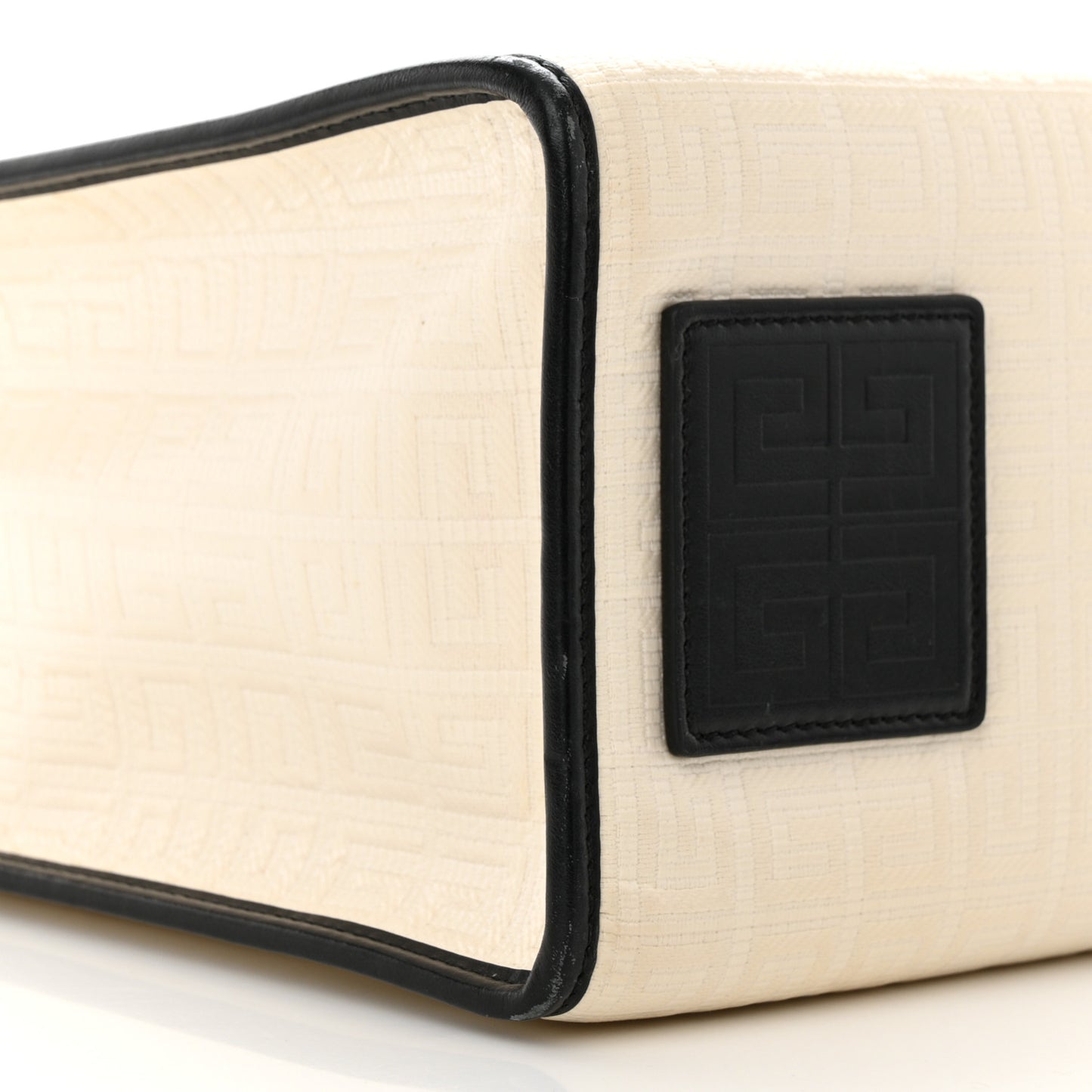 Canvas Logo 4G Embossed Medium Tote Beige Black