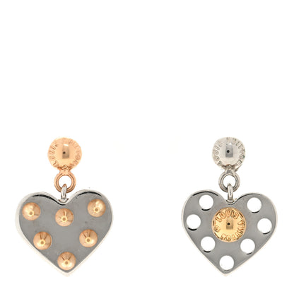 Louis Vuitton Metal Spiky Valentine Earrings Silver Gold 1 of 4