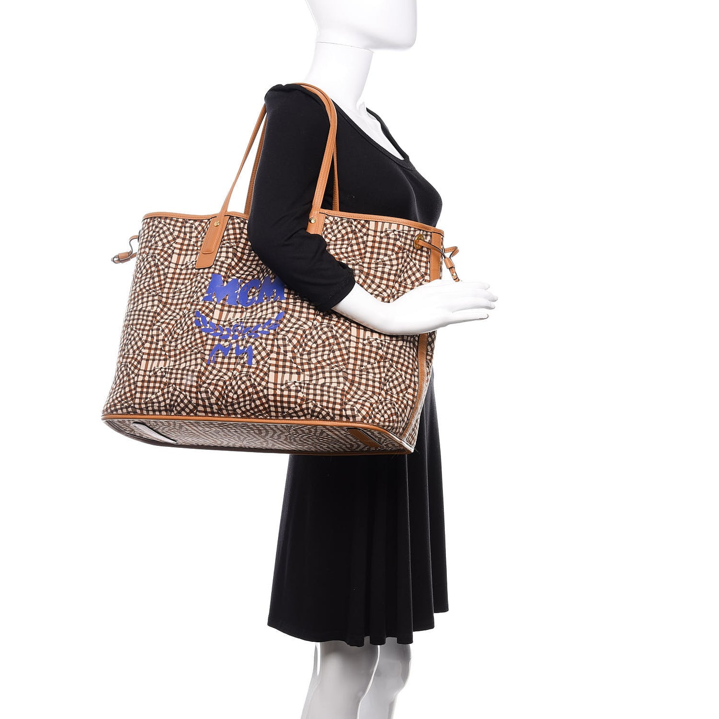 Visetos Large Liz Reversible Shopper Tote Cognac