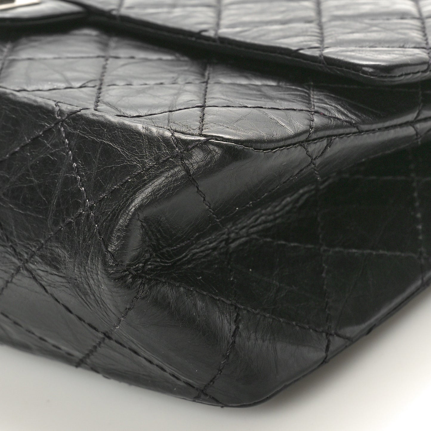 Aged Calfskin Quilted 2.55 Reissue 226 Flap Black
