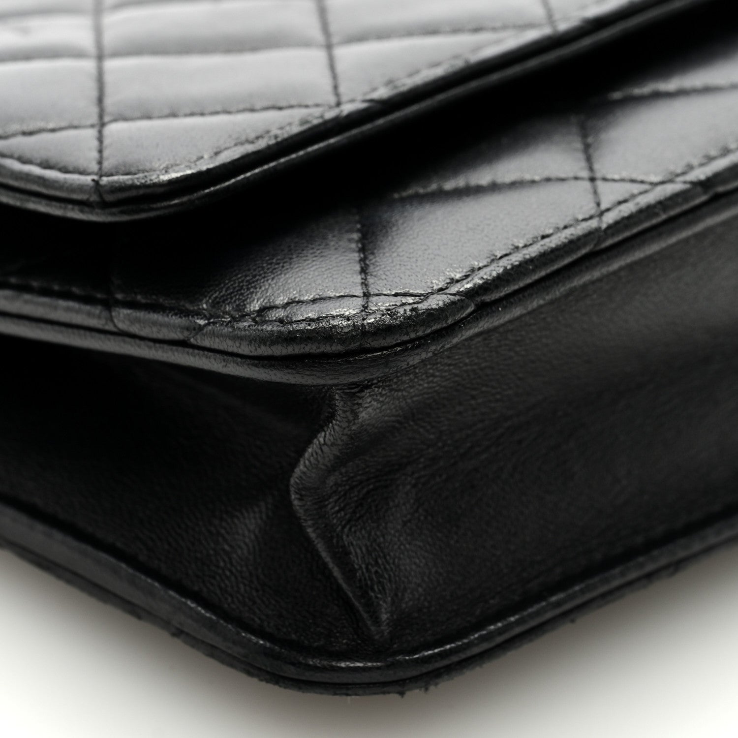 Chanel Lambskin Quilted Wallet On Chain WOC Black 8 of 9