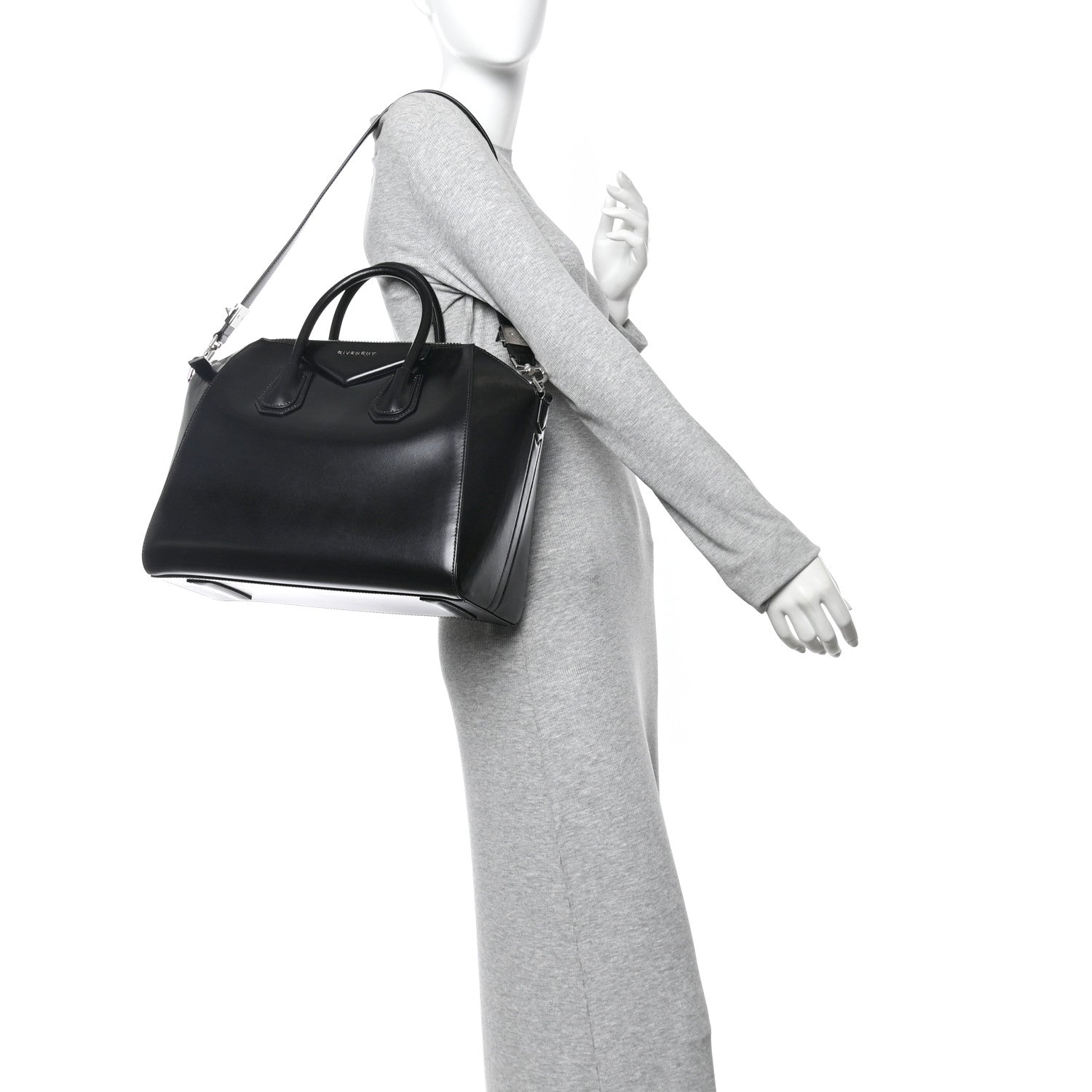 Givenchy Shiny Lord Calfskin Medium Antigona Black 2 of 9