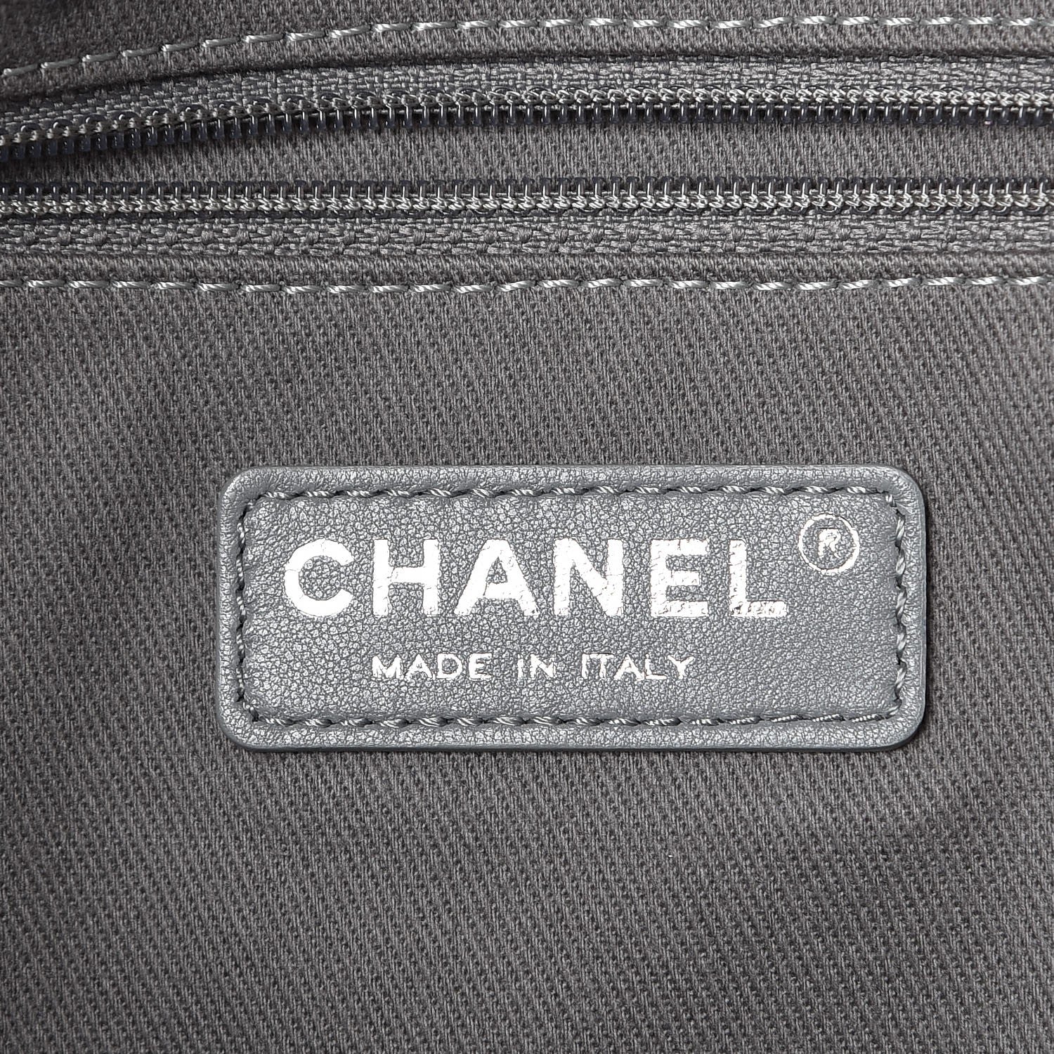 Chanel Canvas Small Deauville Tote Grey 6 of 8