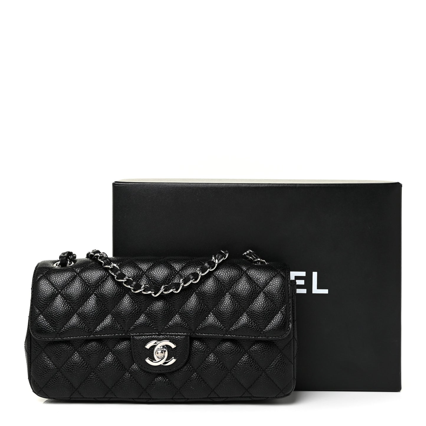 Caviar Quilted East West Flap Black