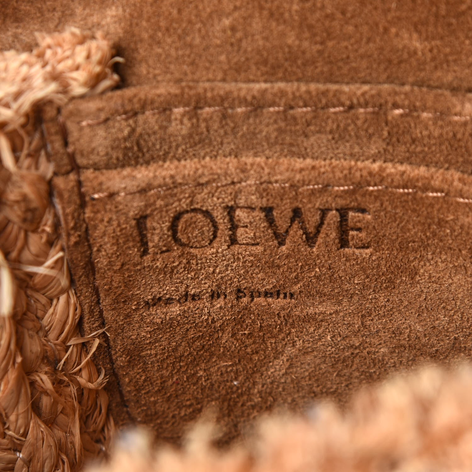 Loewe Calfskin Raffia Mini Gate Crossbody Bag Natural Tan 6 of 11