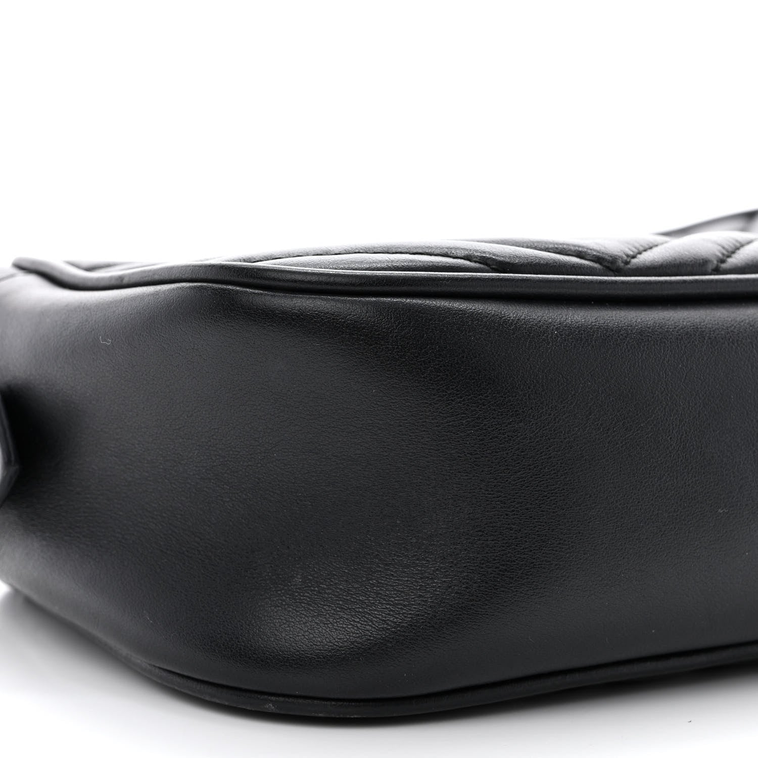 Gucci Calfskin Matelasse Small GG Marmont Chain Shoulder Bag Black 9 of 10