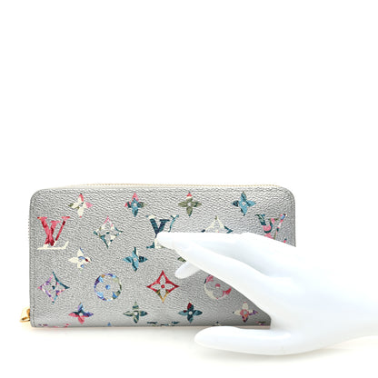 Louis Vuitton Metallic Monogram LV Garden Zippy Wallet Silver 2 of 8