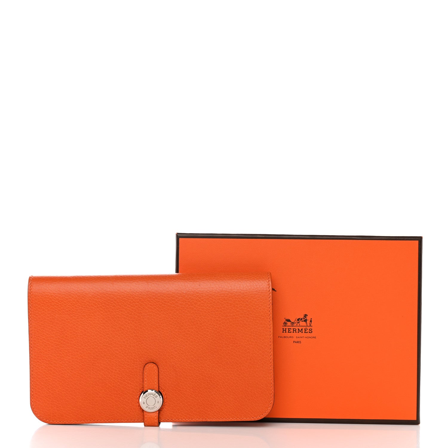 Hermes Togo Dogon Duo Wallet Orange 8 of 8