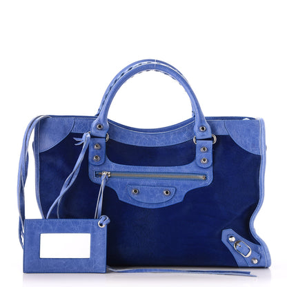 Balenciaga Chevre Pony Hair Classic Hardware City Bleuet 1 of 13