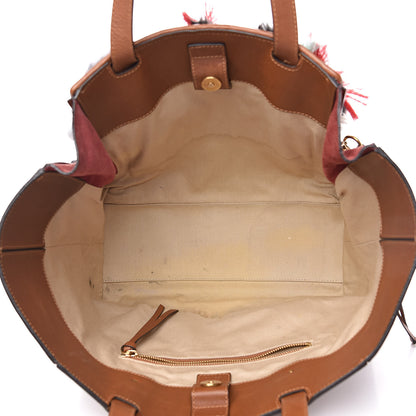 Chloe Calfskin Woven Medium Milo Shopping Tote Tan 5 of 22