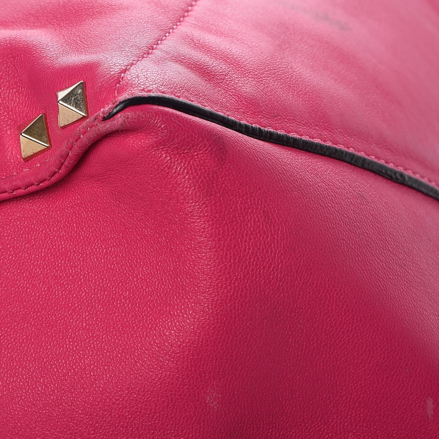 Valentino Garavani Nappa Medium Rockstud Soft Tote Pop Fuxia 21 of 23