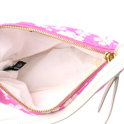 Miu Miu Nylon Floral Print Shoulder Bag Pink 5 of 12