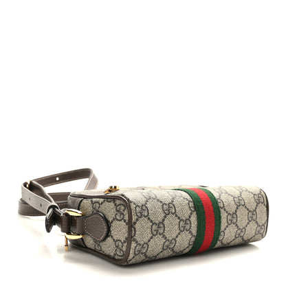 Gucci GG Supreme Monogram Web Mini Ophidia Shoulder Bag Brown 4 of 9