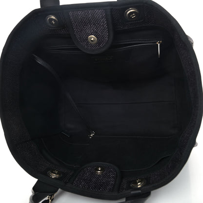 Chanel Woven Straw Raffia Medium Deauville Tote Black 4 of 11