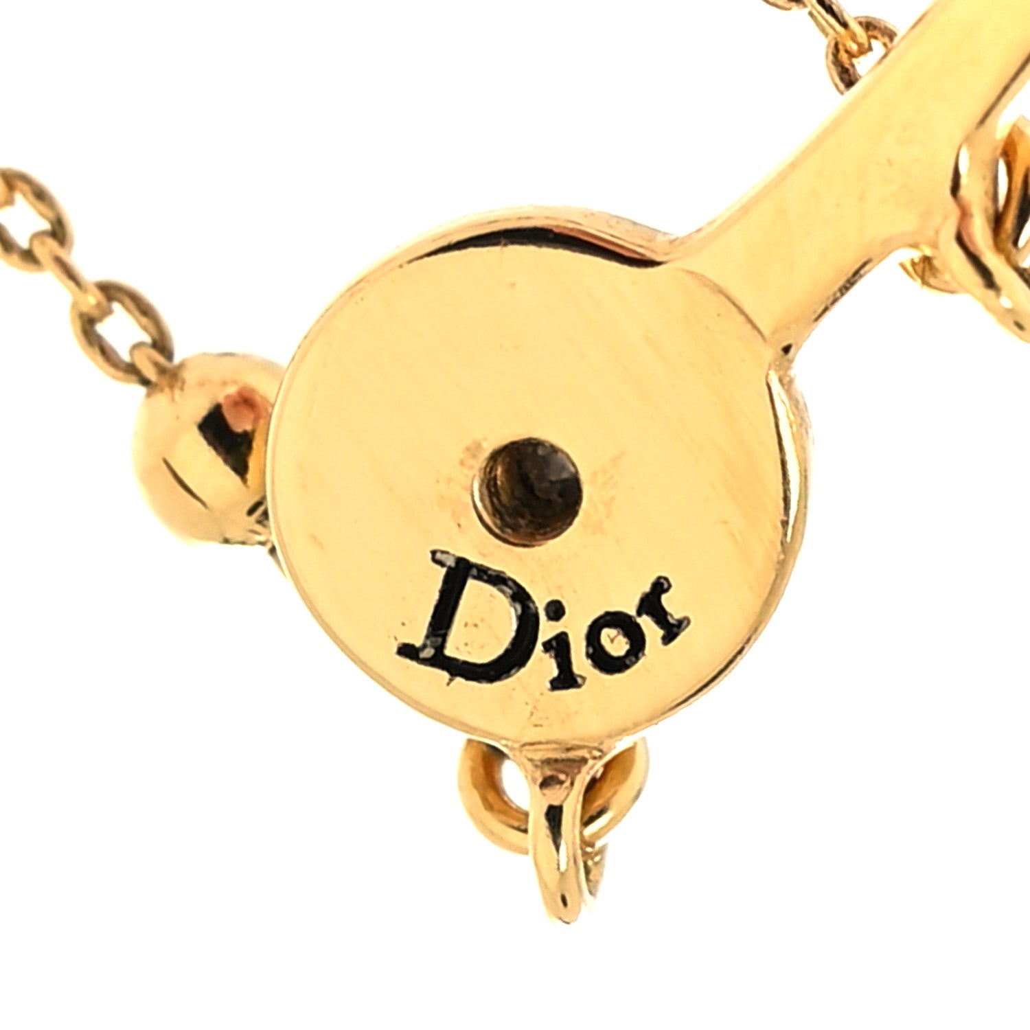 Christian Dior Pearl Shiny-D Earring Gold 4 of 4