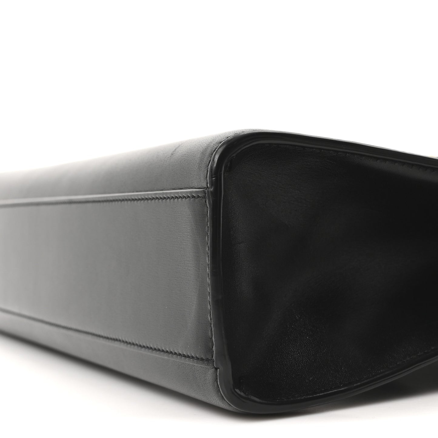 Smooth Calfskin Manhattan Shoulder Bag Black