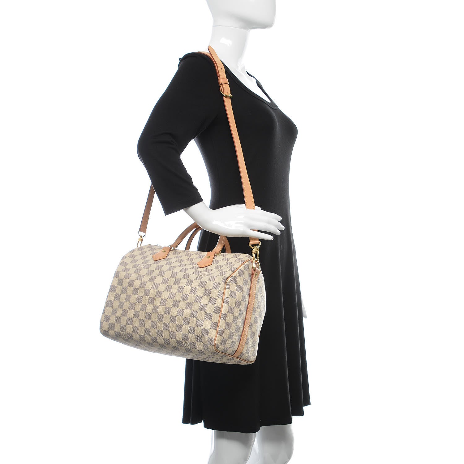 Louis Vuitton Damier Azur Speedy Bandouliere 30 2 of 15