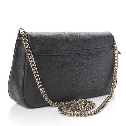 Gucci Pebbled Calfskin Medium Soho Flap Crossbody Black 3 of 10