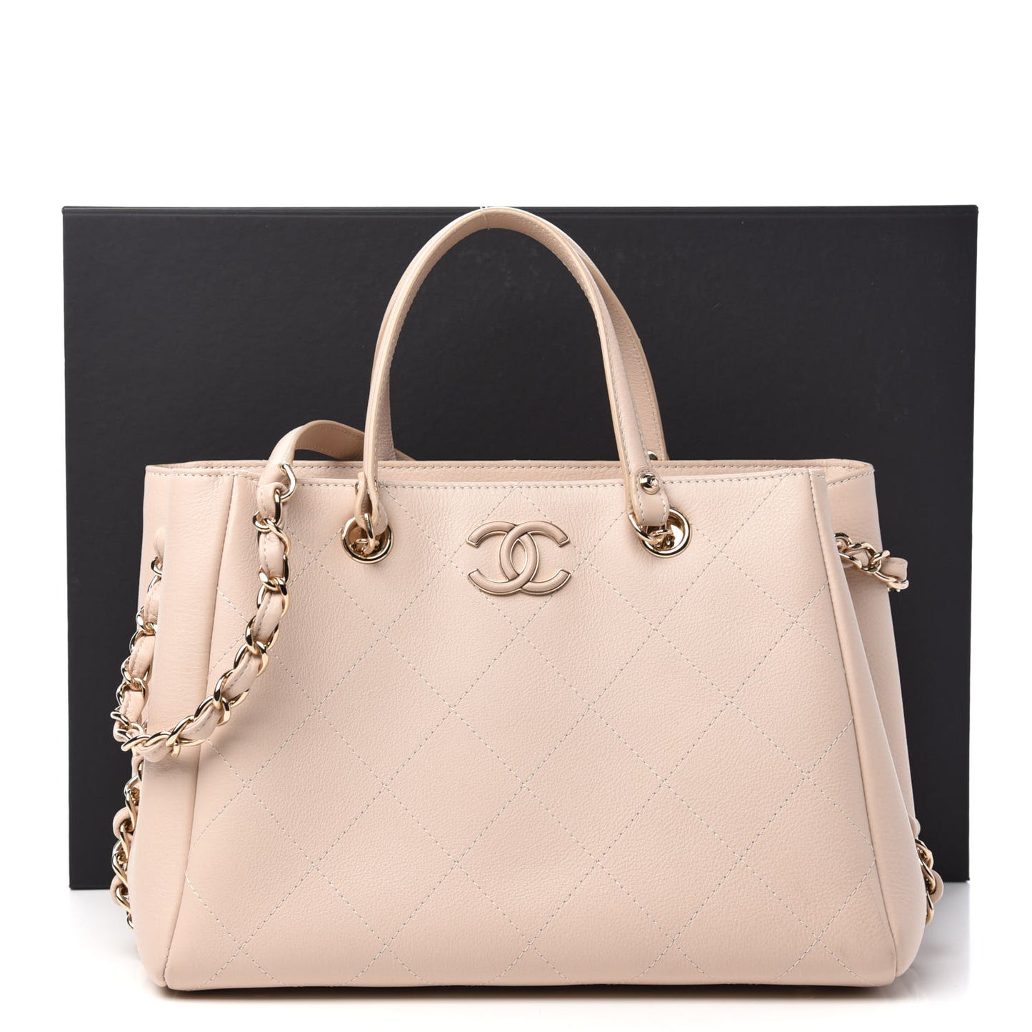 Bullskin Stitch Small Shopping Tote Light Pink