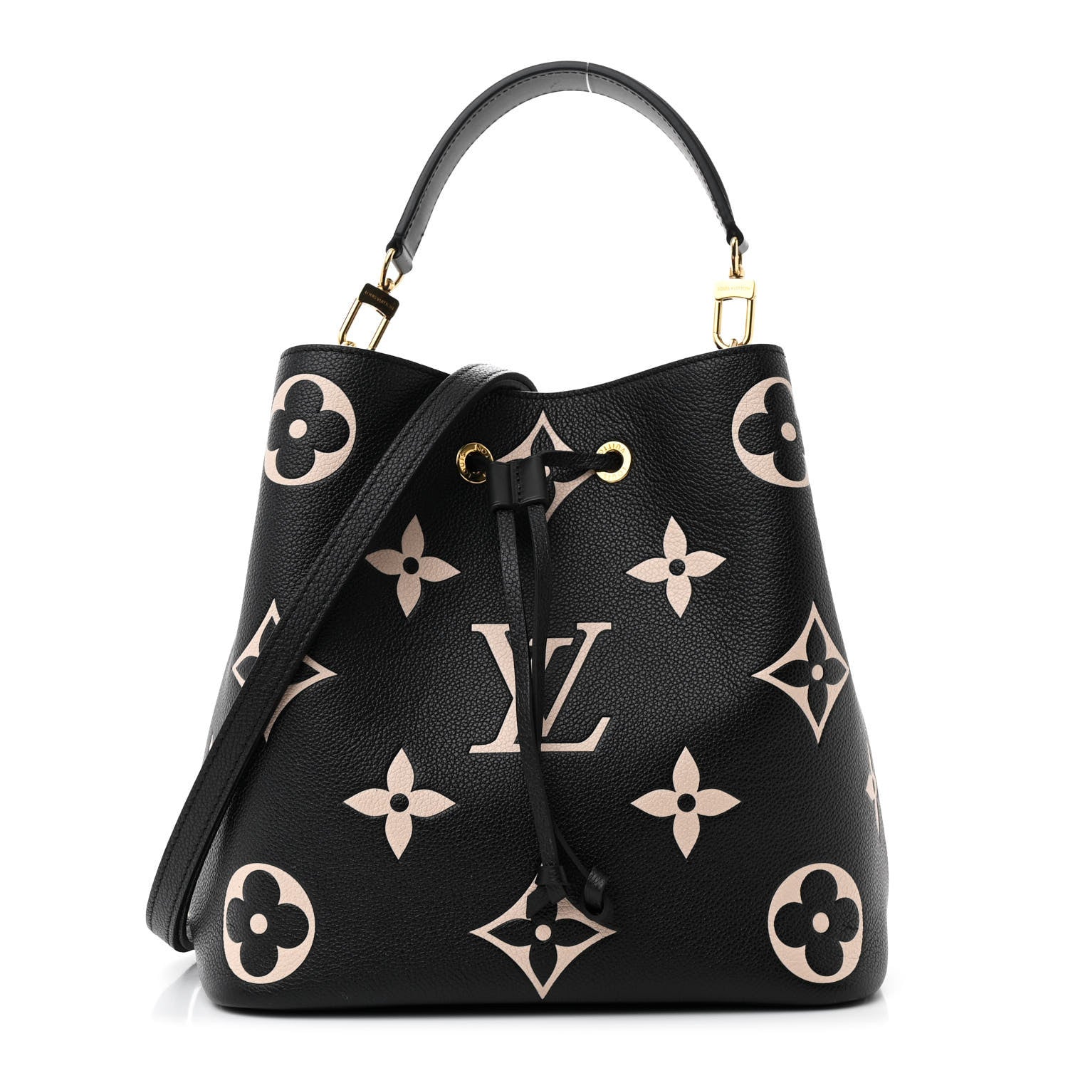 Louis Vuitton Empreinte Monogram Giant Neonoe MM Black Beige 1 of 14