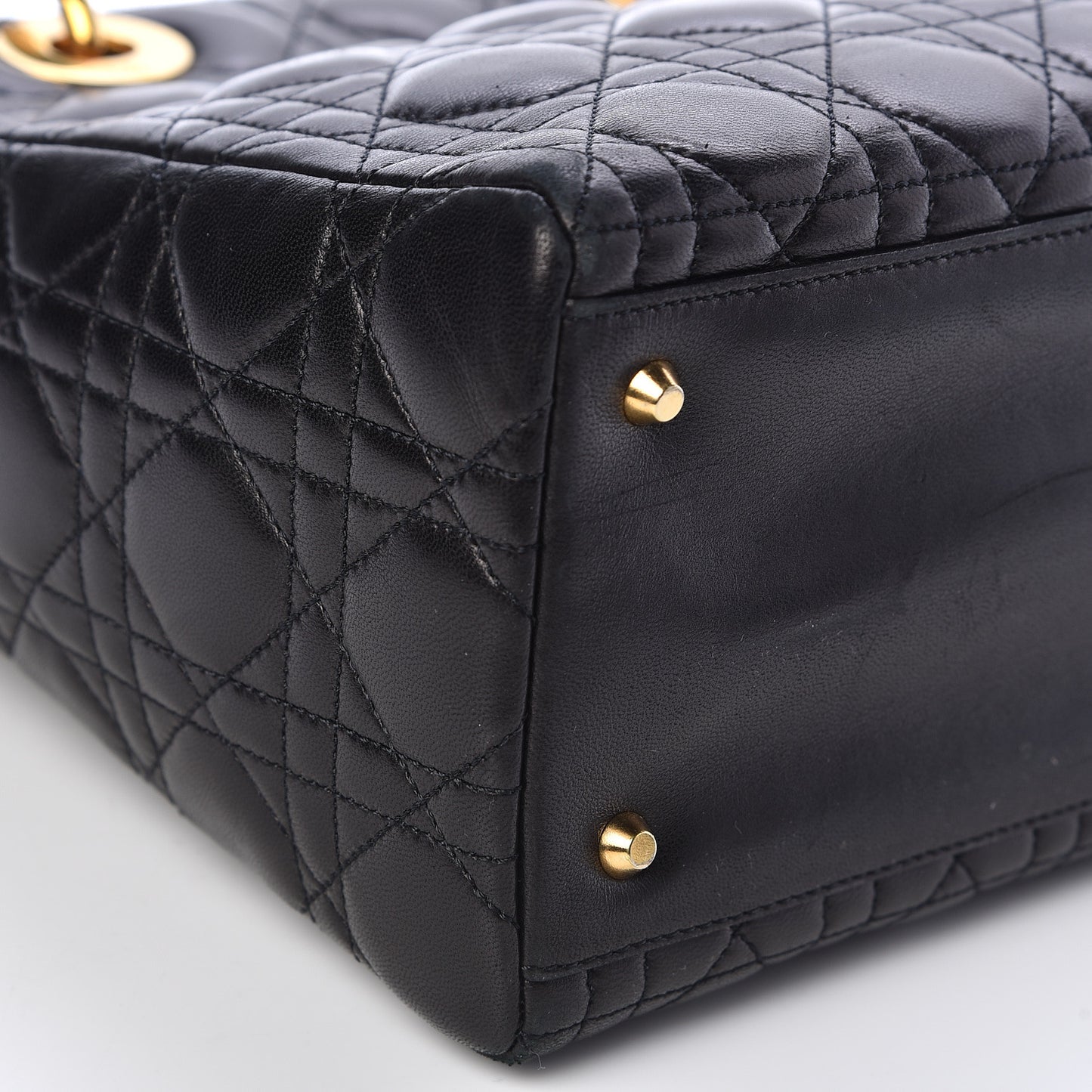 Lambskin Cannage Medium Lady Dior Black