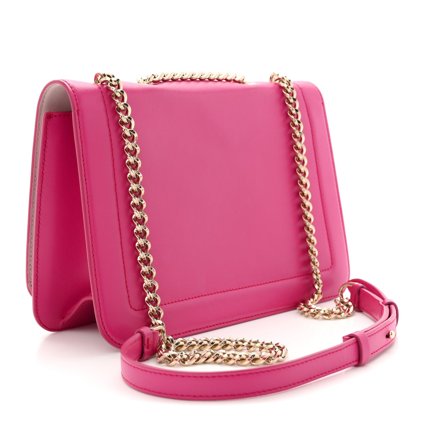 Smooth Calfskin Vara Bow Chain Flap Crossbody Begonia