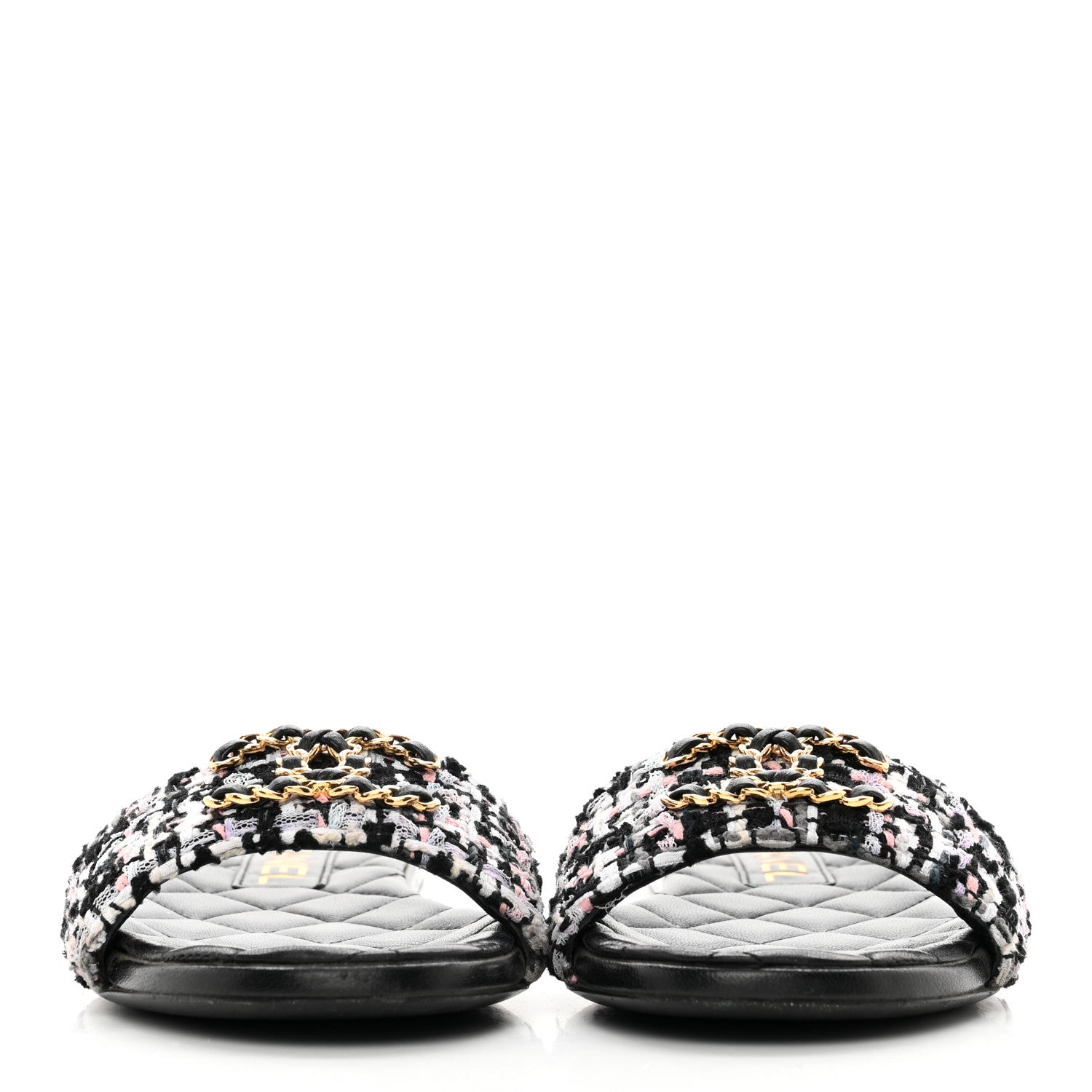 Chanel Tweed CC Chain Mule Sandal 35 Multicolor 2 of 14