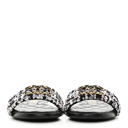 Chanel Tweed CC Chain Mule Sandal 35 Multicolor 2 of 14