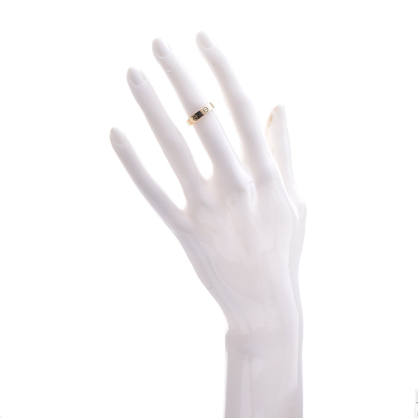 18K Yellow Gold 3.5mm LOVE Wedding Band Ring 48 4.5