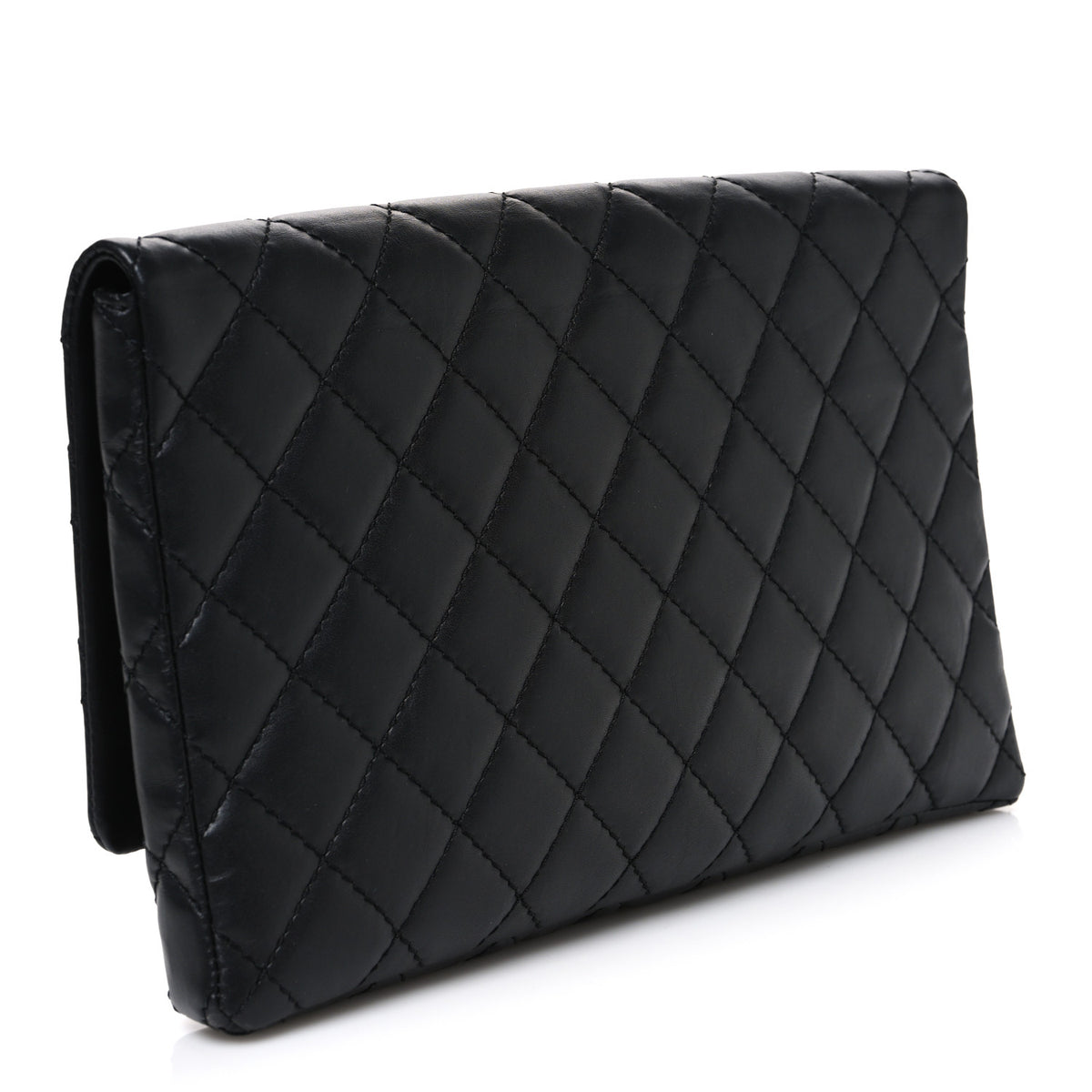 Chanel Aged Calfskin Quilted Reissue 2.55 Clutch Black 3 of 7