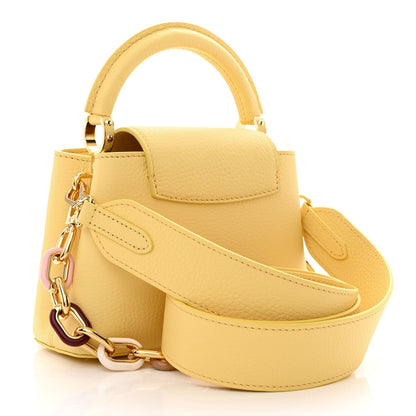 Louis Vuitton Taurillon Mini Capucines Jaune Plume 3 of 9